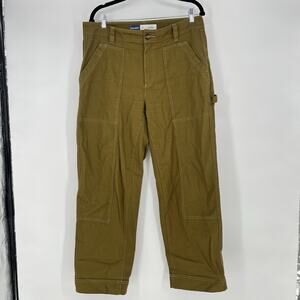 Old Navy High Rise Straight Leg Utility Pants Olive Green Women's 12